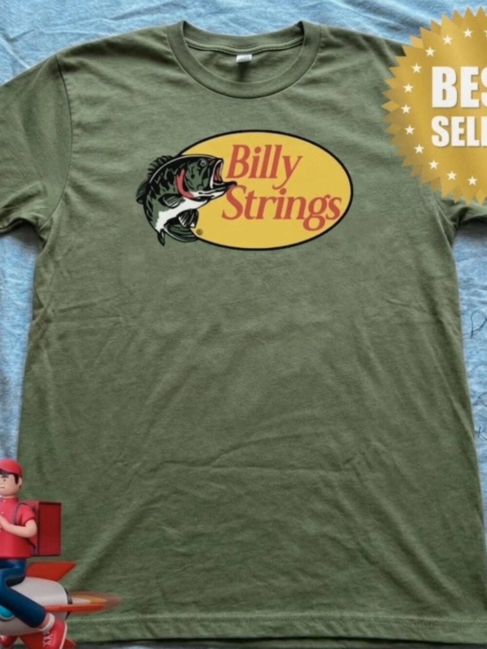 Billy Strings Vintage Bass Pro Style Graphic Tee Country Bluegrass Shirt